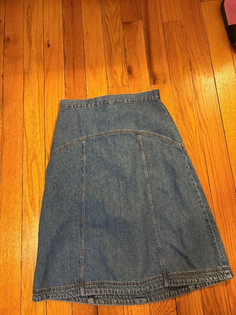 Old Navy Blue Denim Midi Skirt